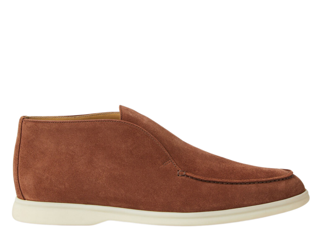 Loro Piana Open Walk Ankle Boot Suede Brown Whiskey 4