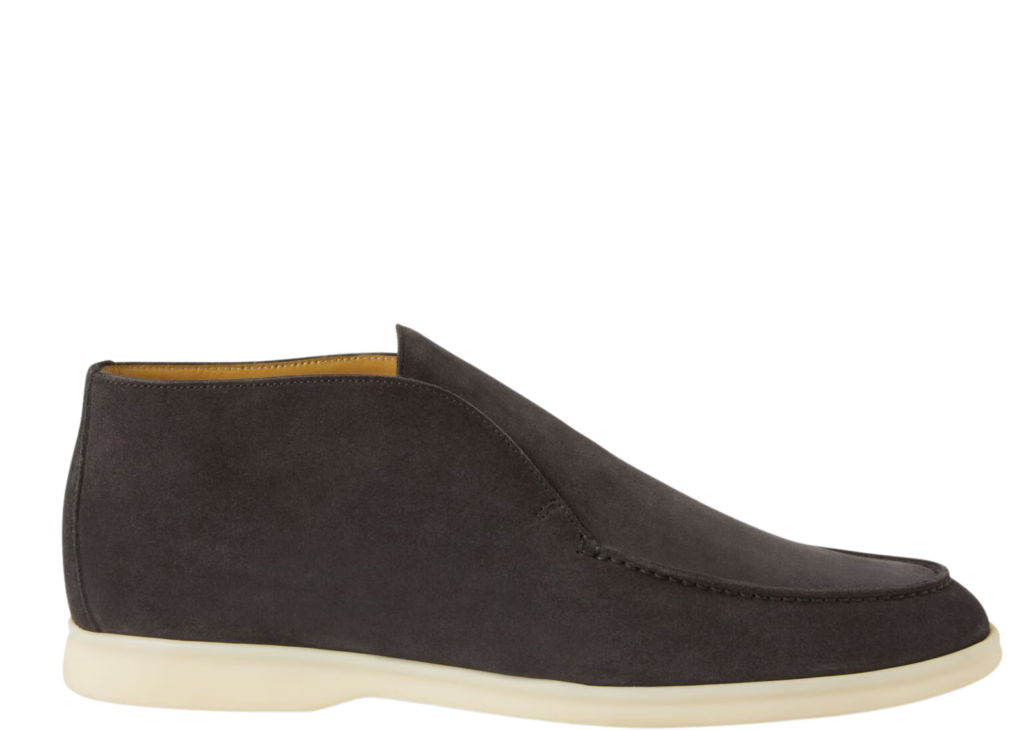 Loro Piana Open Walk Ankle Boot Suede Caviar 4