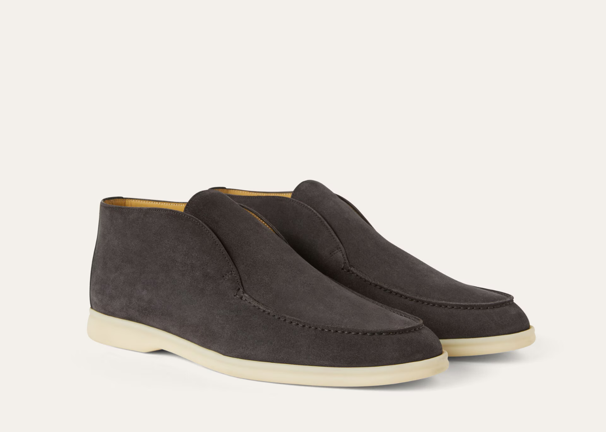 Loro Piana Open Walk Ankle Boot Suede Caviar 2