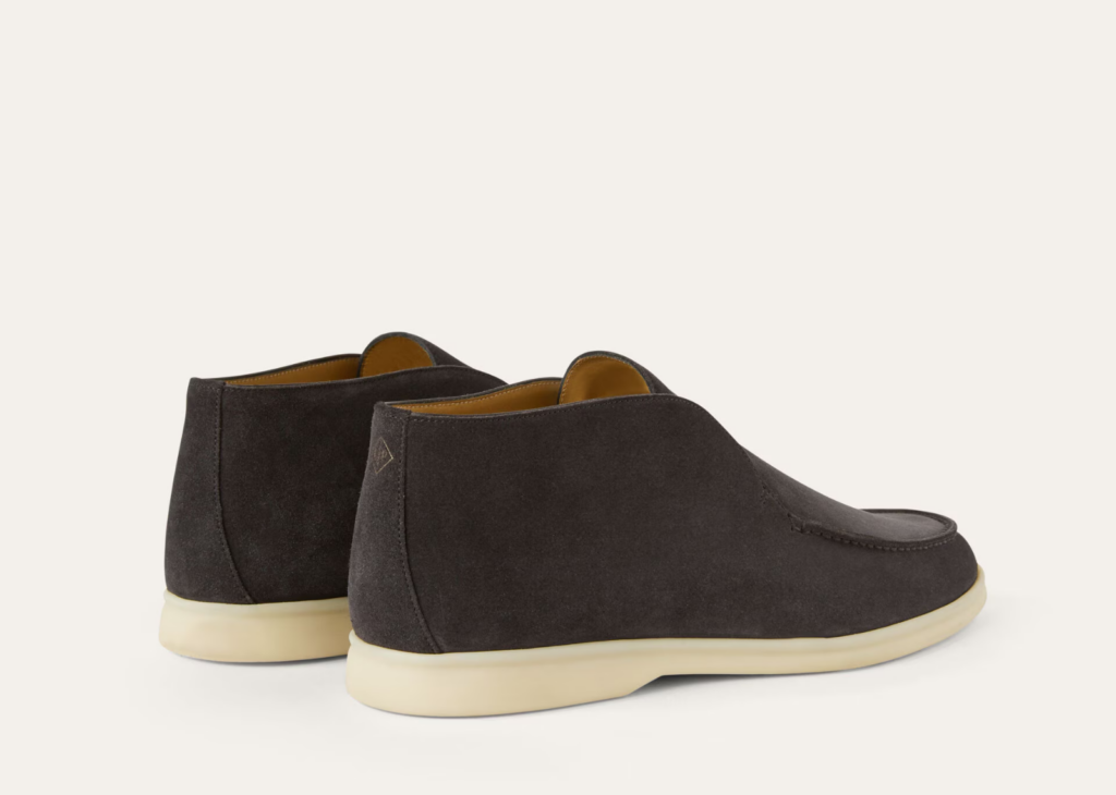 Loro Piana Open Walk Ankle Boot Suede Caviar 6