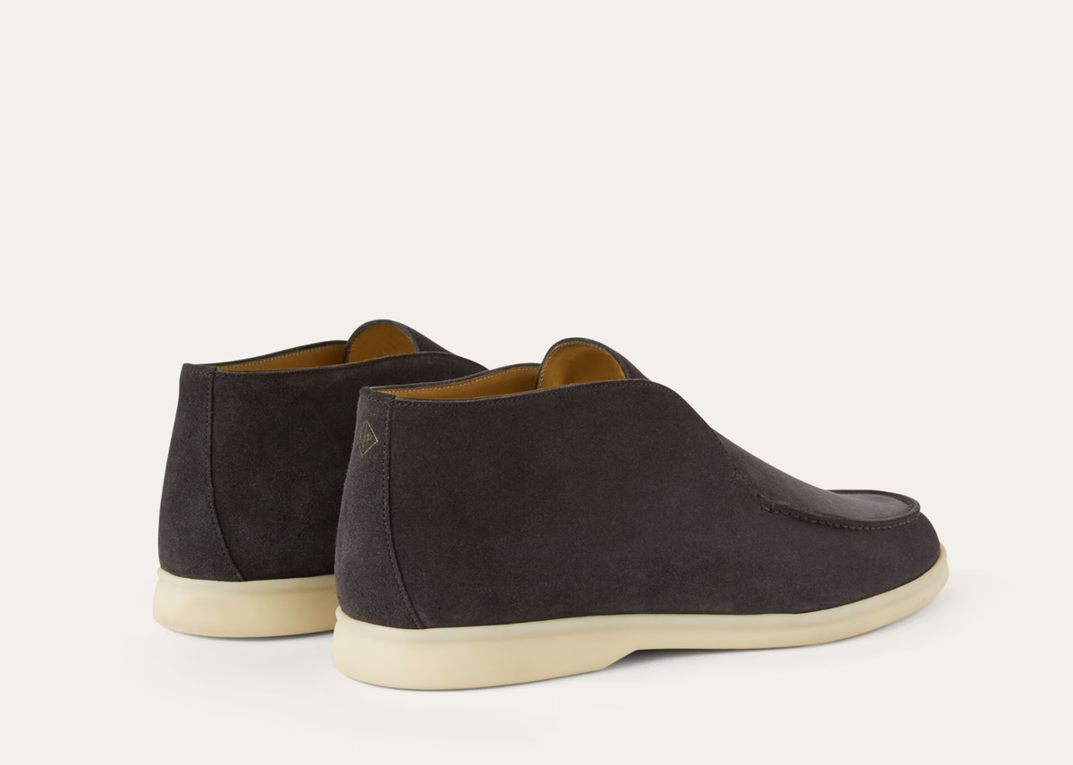 Loro Piana Open Walk Ankle Boot Suede Caviar 3