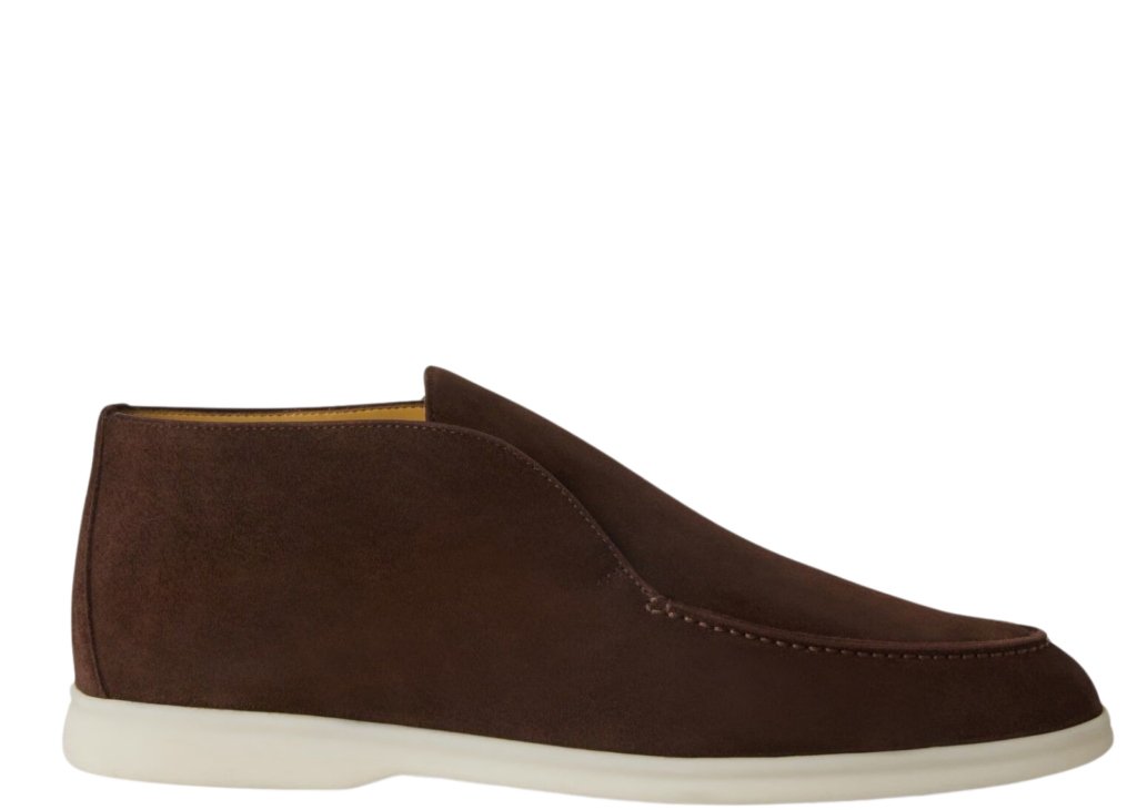Loro Piana Open Walk Ankle Boot Suede Chocolate 4