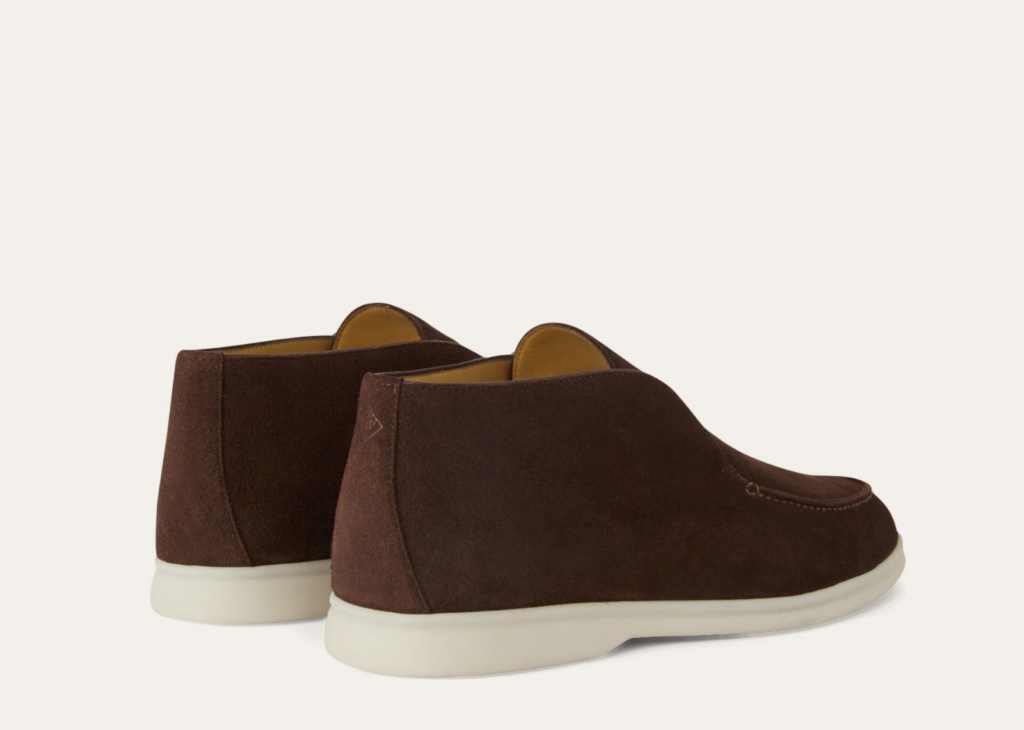 Loro Piana Open Walk Ankle Boot Suede Chocolate 6