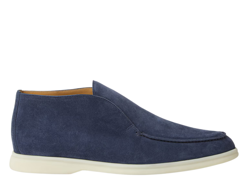 Loro Piana Open Walk Ankle Boot Suede Dark Deep Sea 4