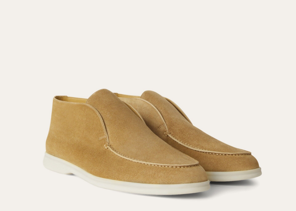 Loro Piana Open Walk Ankle Boot Suede Light Wood Smoke 5