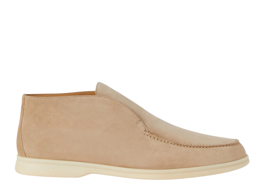 Loro Piana Open Walk Ankle Boot Suede Sandstone 4