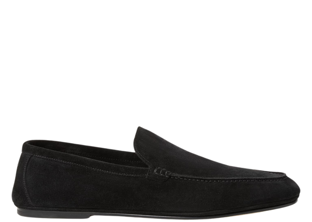 Loro Piana Summer Anton Walk Loafer Suede Black 6