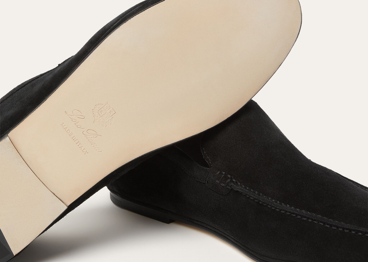 Loro Piana Summer Anton Walk Loafer Suede Black 4