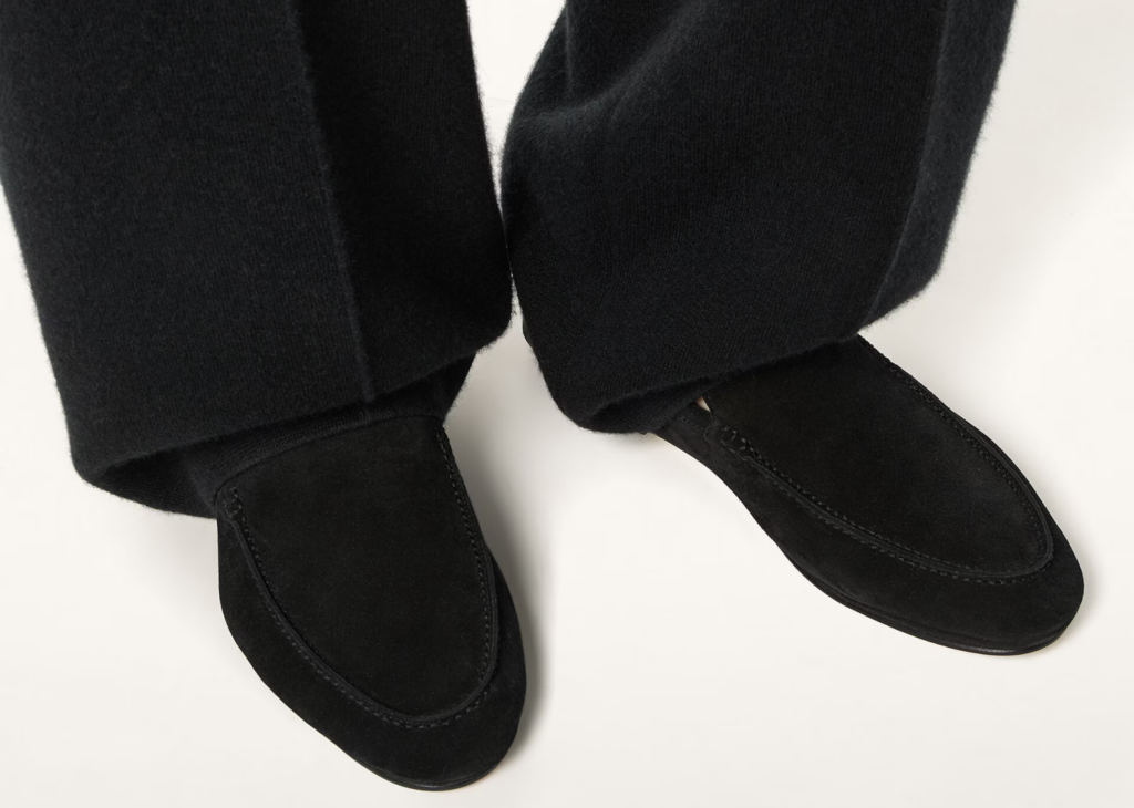 Loro Piana Summer Anton Walk Loafer Suede Black 10
