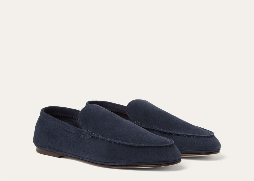 Loro Piana Summer Anton Walk Loafer Suede Dark Blue Abyss 7