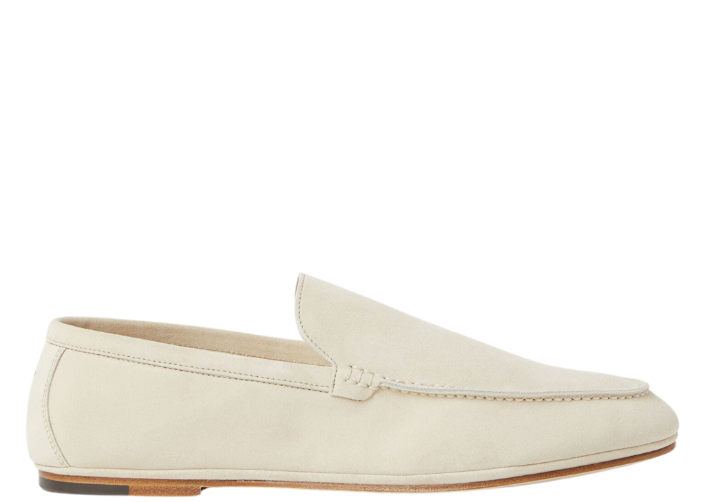 Loro Piana Summer Anton Walk Loafer Suede Yogurt 6