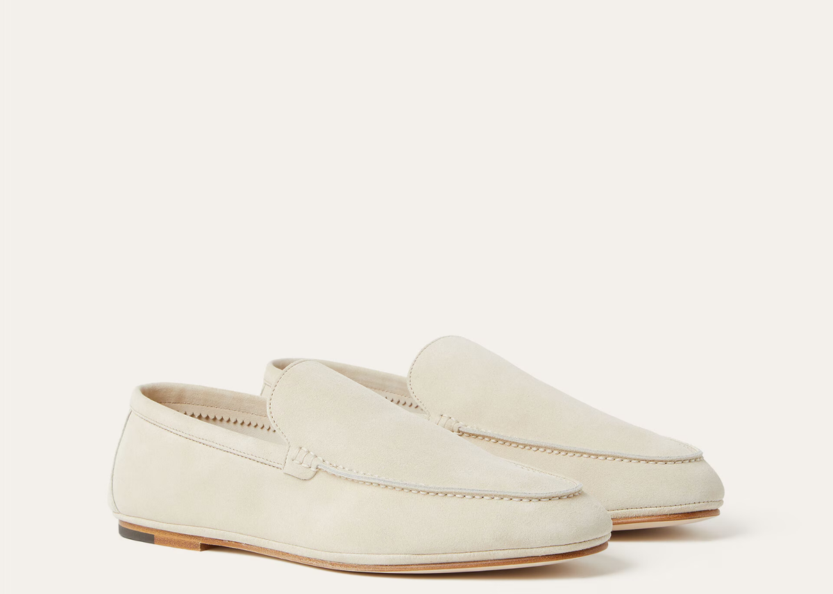 Loro Piana Summer Anton Walk Loafer Suede Yogurt 2