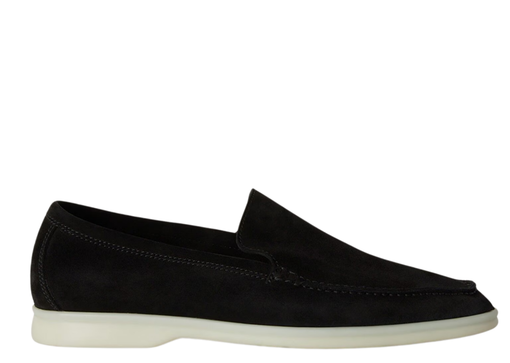 Loro Piana Summer Walk Loafer Suede Black 6
