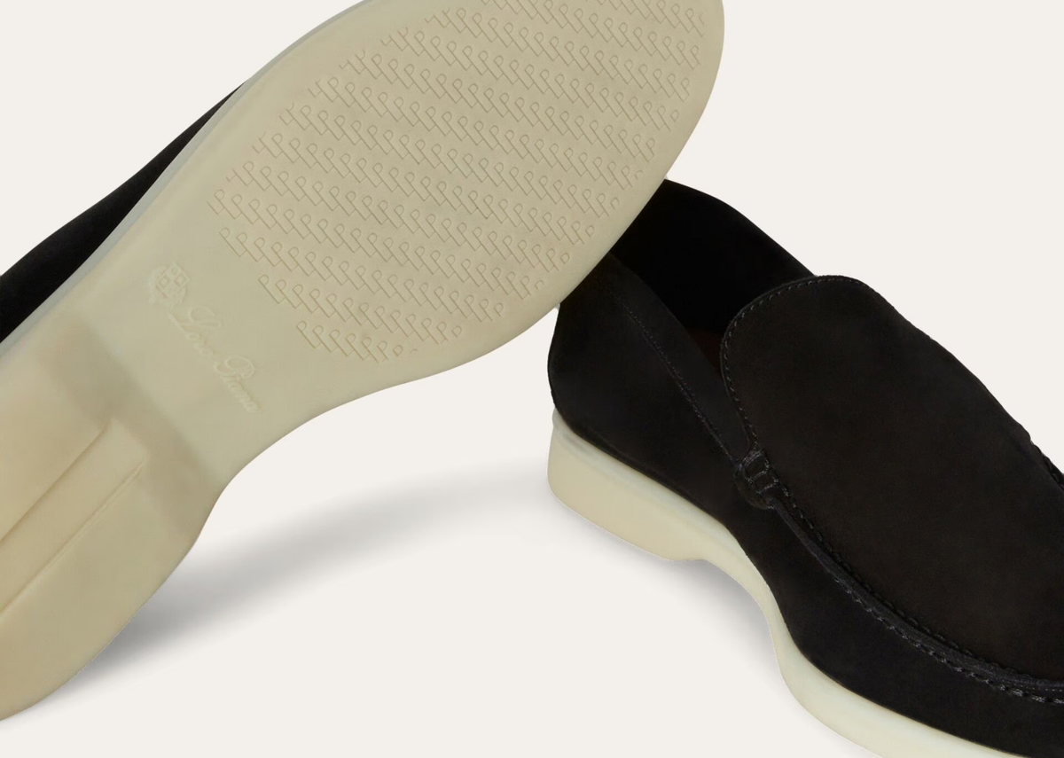 Loro Piana Summer Walk Loafer Suede Black 4