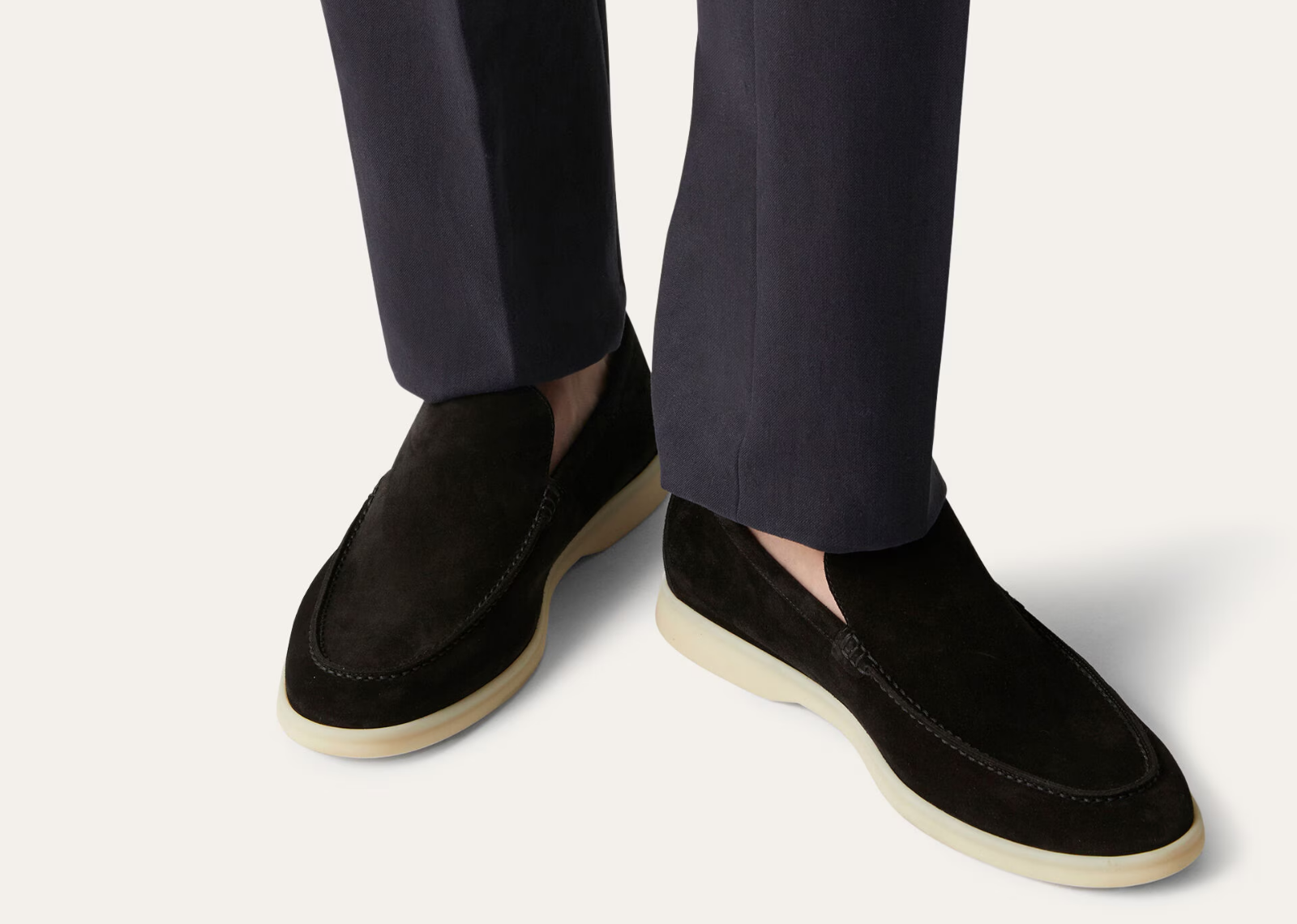 Loro Piana Summer Walk Loafer Suede Black 5