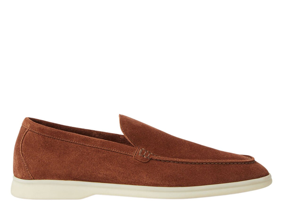Loro Piana Summer Walk Loafer Suede Brown Whiskey