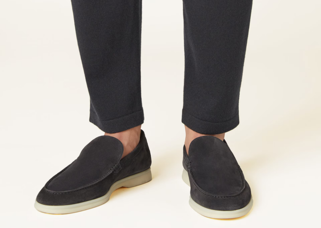 Loro Piana Summer Walk Loafer Suede Caviar 10