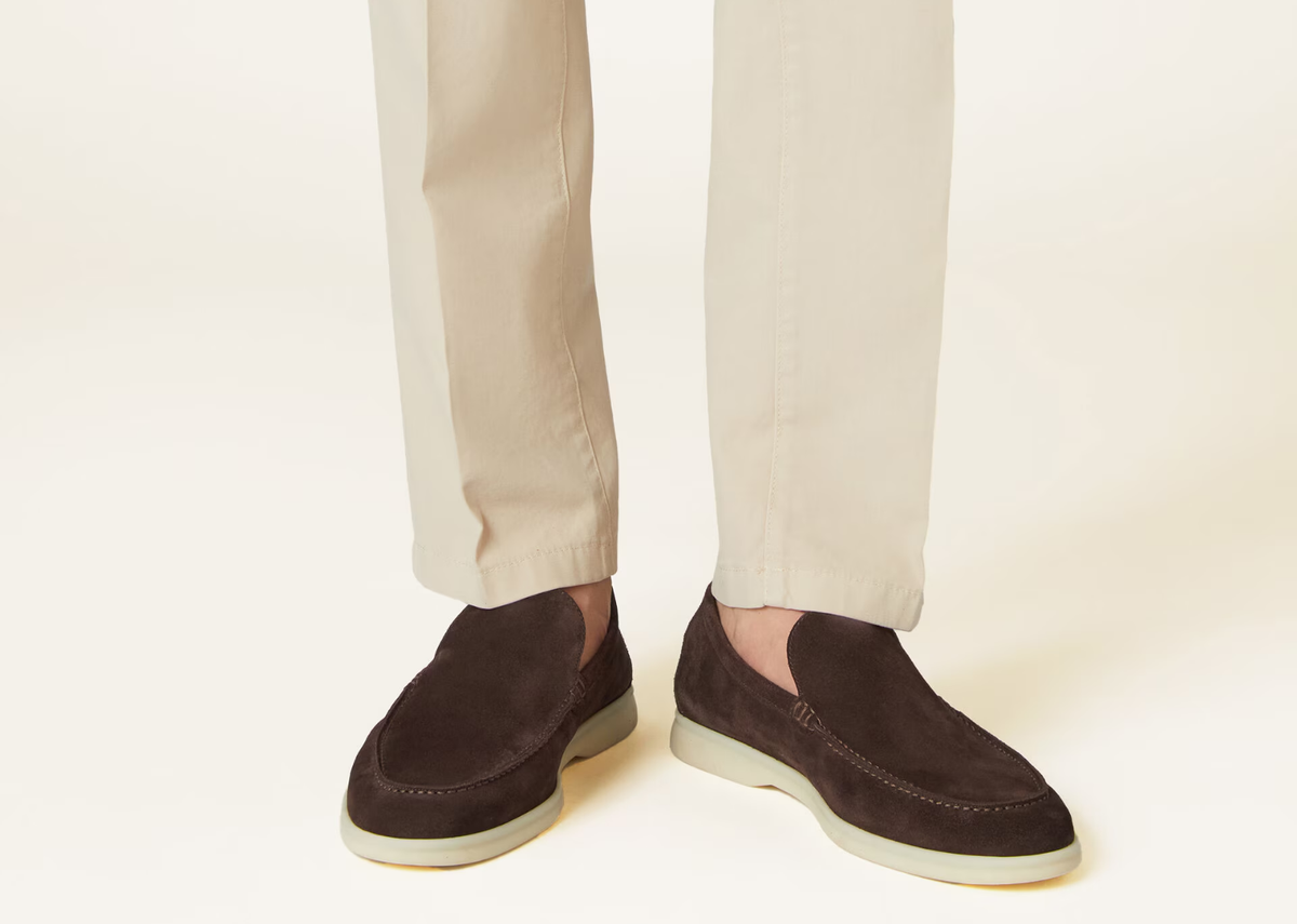 Loro Piana Summer Walk Loafer Suede Chocolate 5