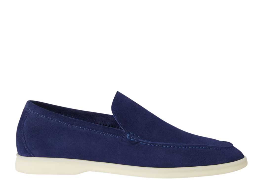 Loro Piana Summer Walk Loafer Suede Classic Blue 4