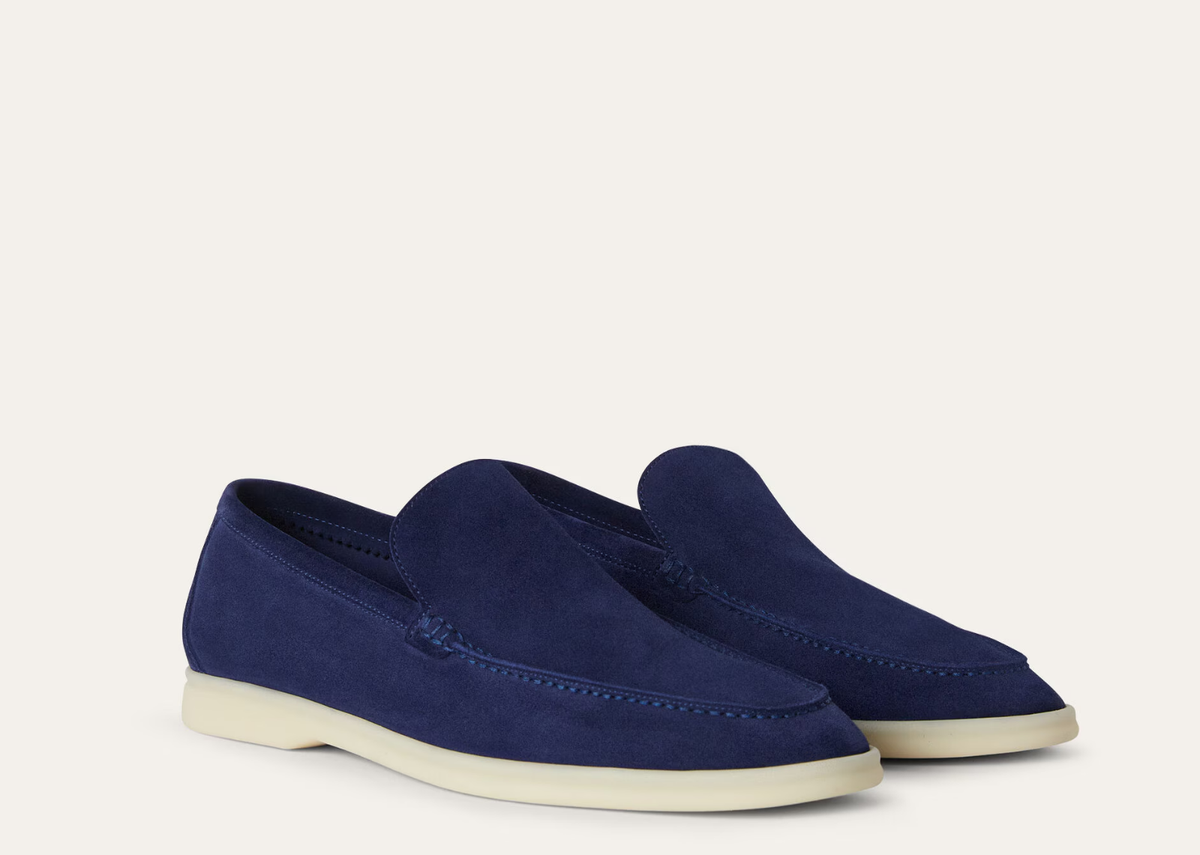 Loro Piana Summer Walk Loafer Suede Classic Blue 2