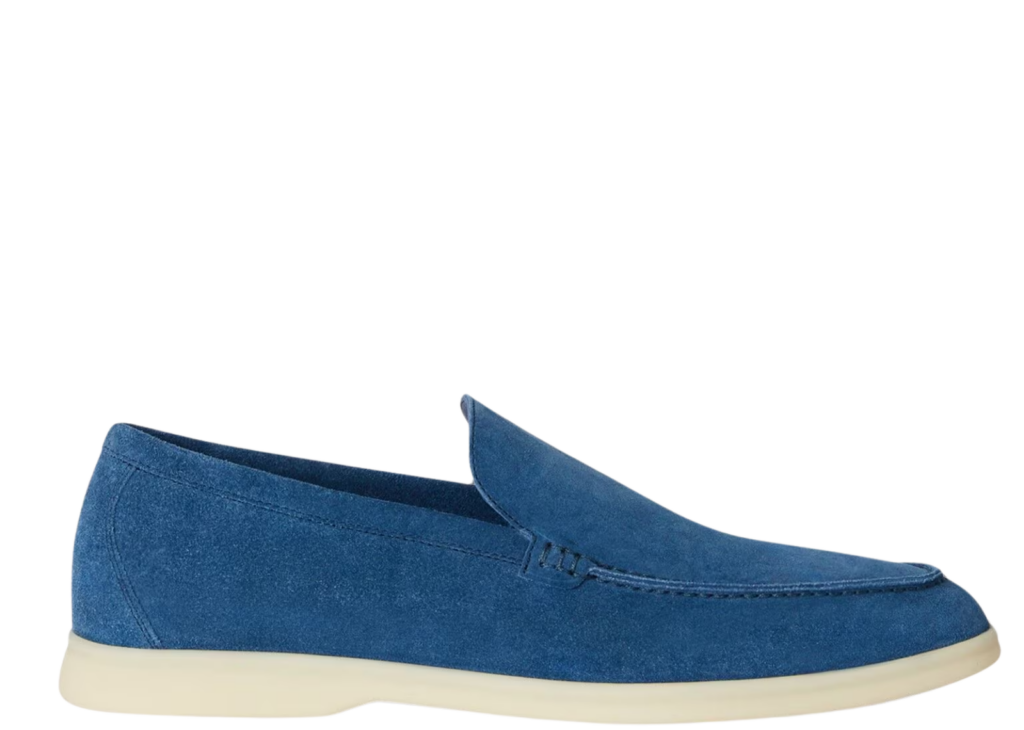 Loro Piana Summer Walk Loafer Suede Cobalt Ink 4