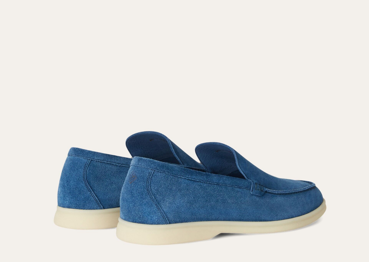 Loro Piana Summer Walk Loafer Suede Cobalt Ink 3