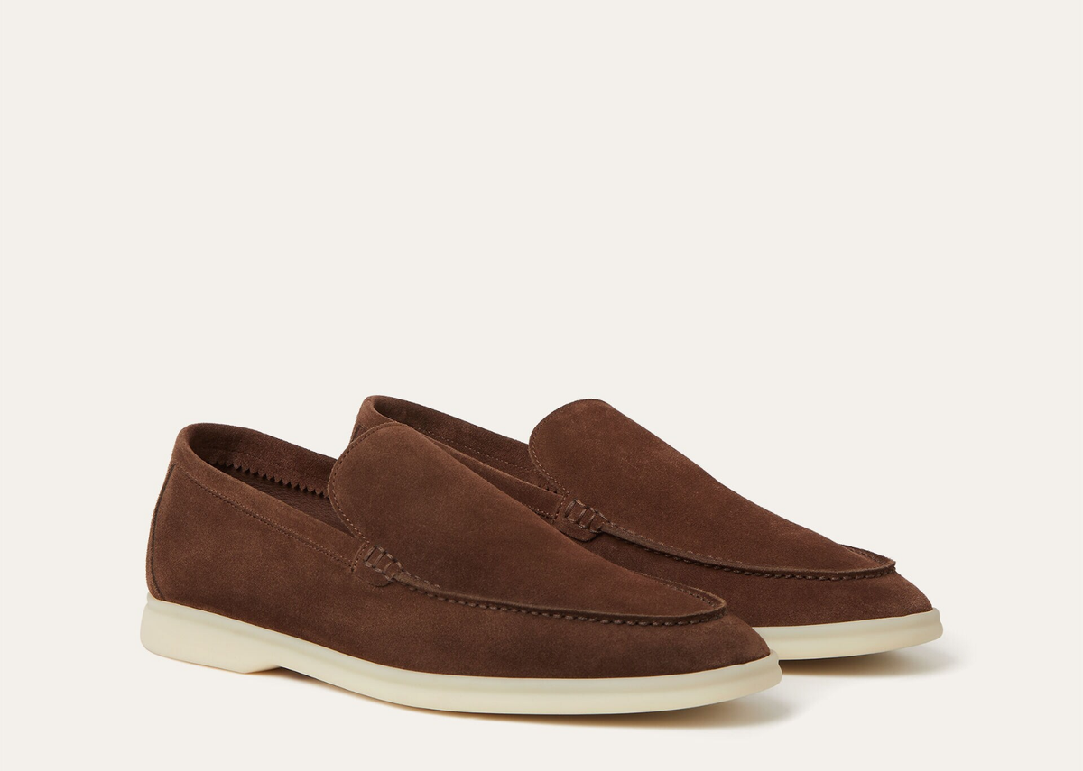 Loro Piana Summer Walk Loafer Suede Corteccia Brown 2