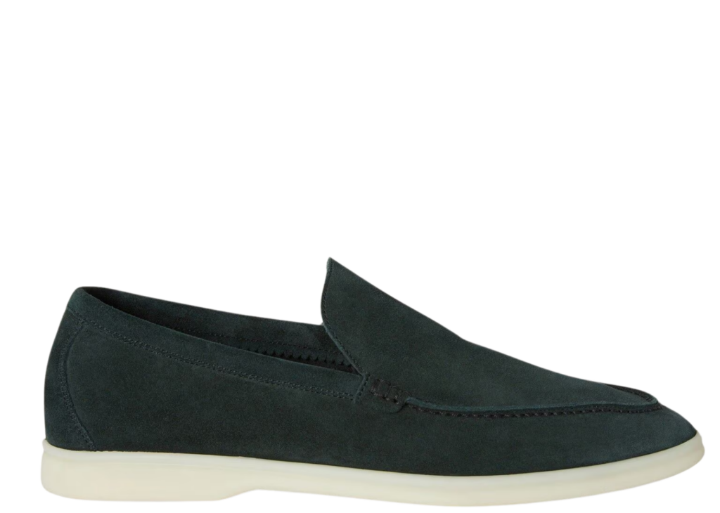 Loro Piana Summer Walk Loafer Suede Dark Green 6