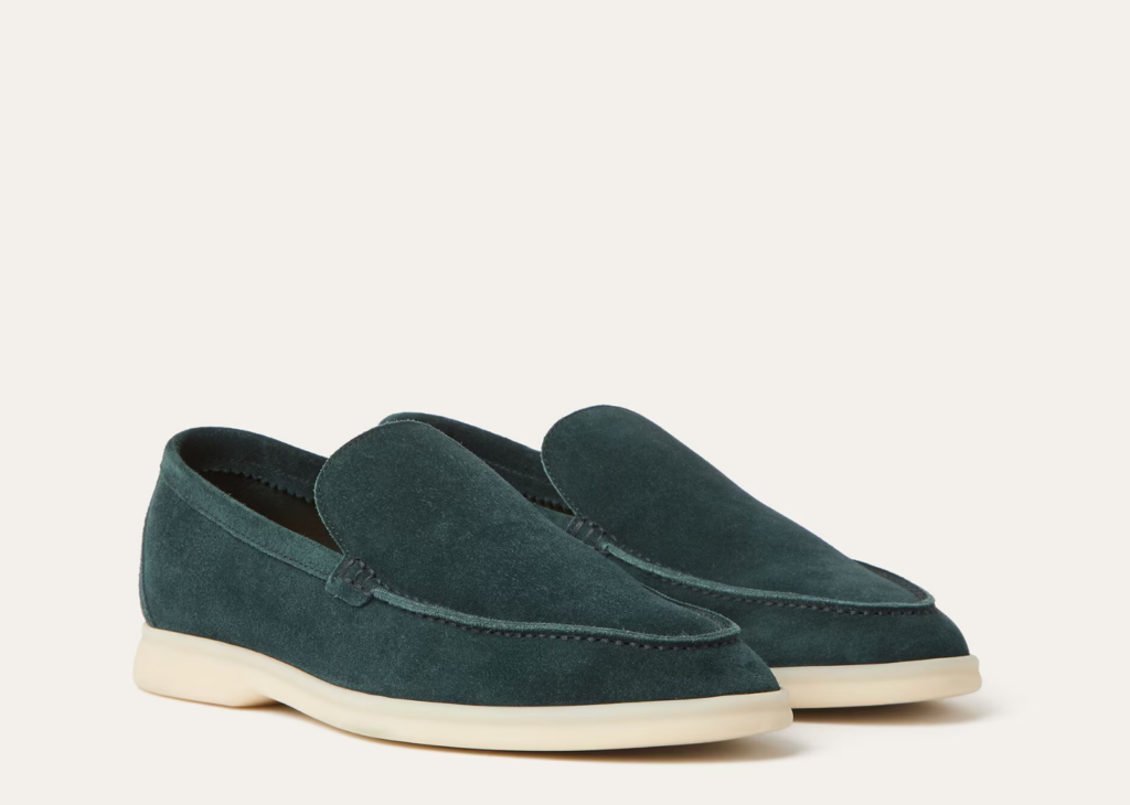 Loro Piana Summer Walk Loafer Suede Dark Green 7