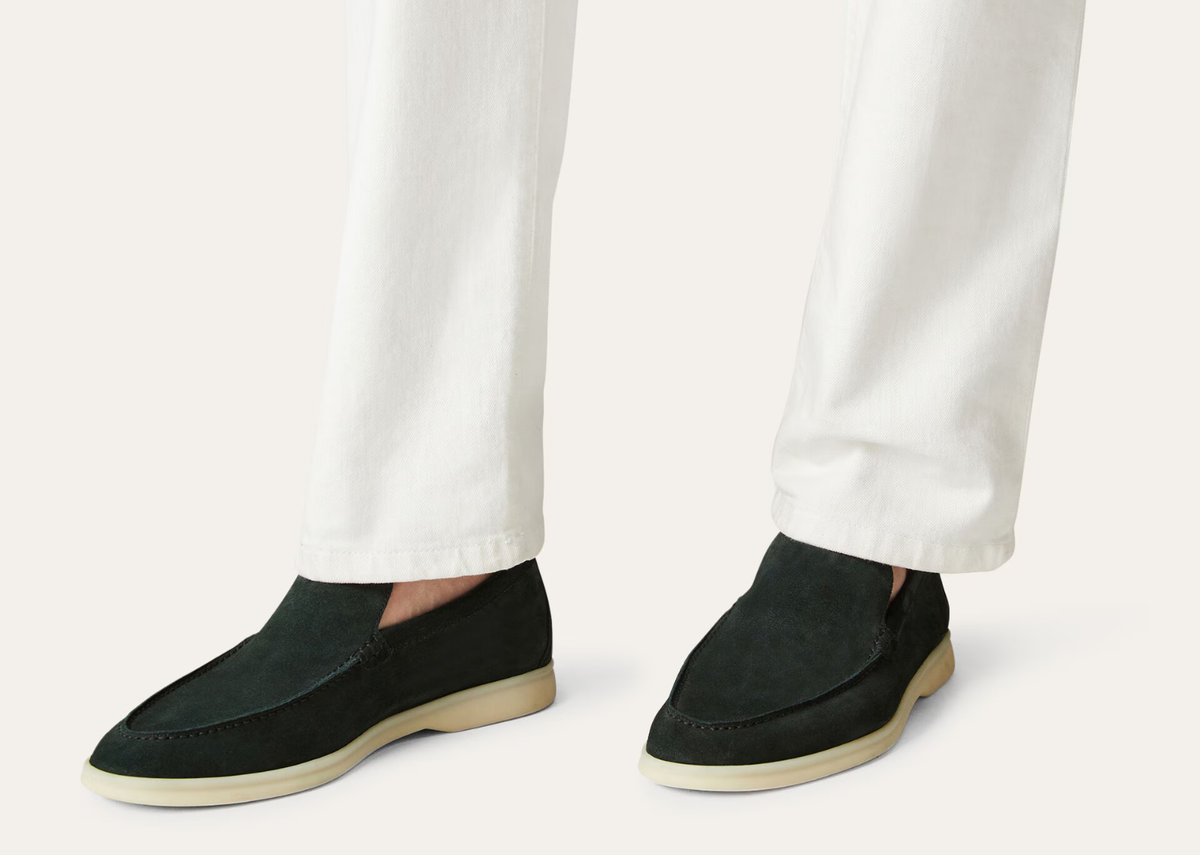 Loro Piana Summer Walk Loafer Suede Dark Green 5