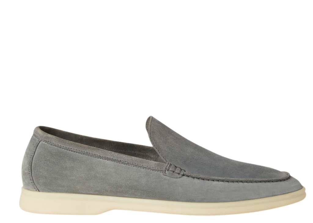 Loro Piana Summer Walk Loafer Suede Gull Gray 4