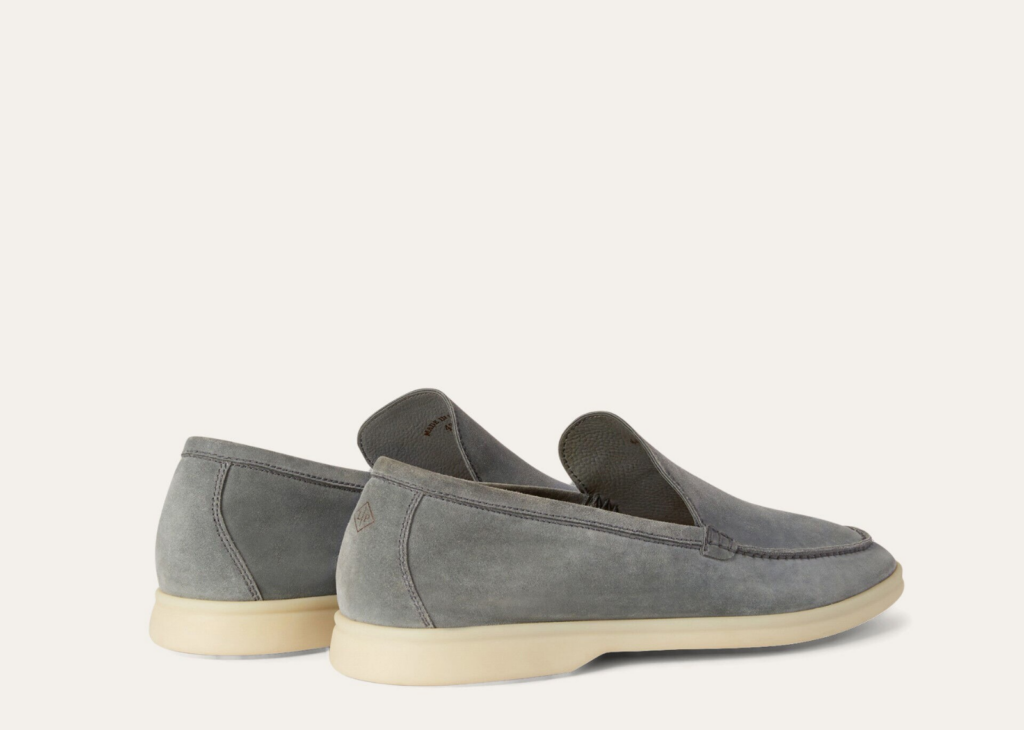Loro Piana Summer Walk Loafer Suede Gull Gray 6