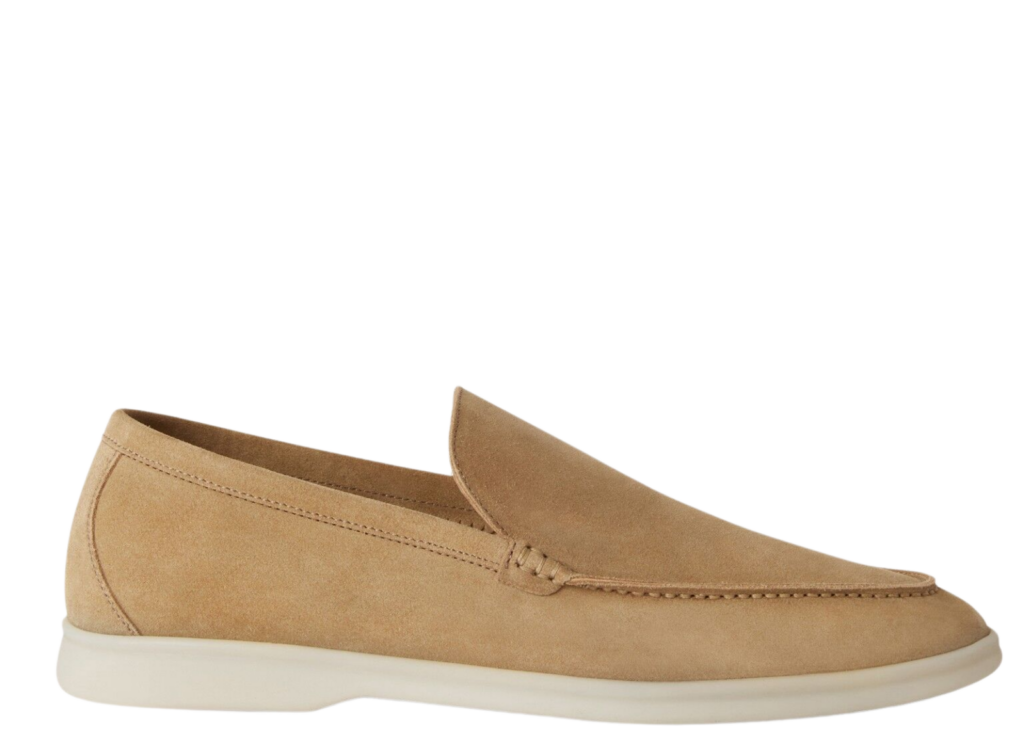 Loro Piana Summer Walk Loafer Suede Light Wood Smoke 4