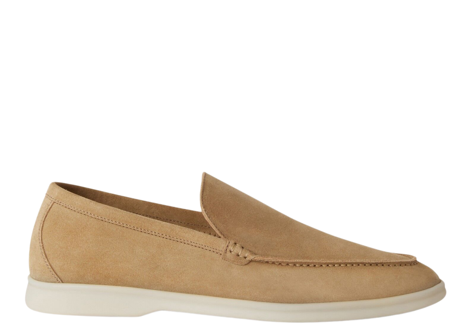 Loro Piana Summer Walk Loafer Suede Light Wood Smoke