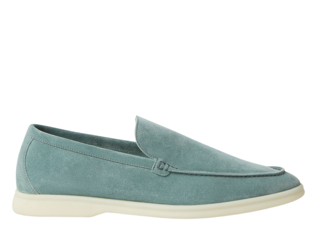 Loro Piana Summer Walk Loafer Suede Pine Cloud 4