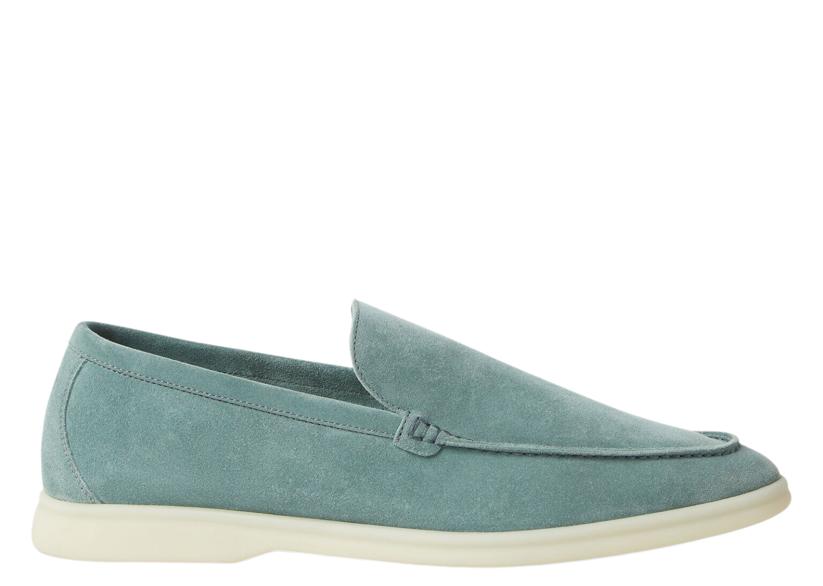 Loro Piana Summer Walk Loafer Suede Pine Cloud