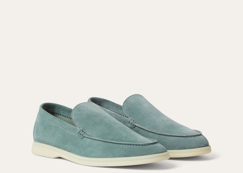 Loro Piana Summer Walk Loafer Suede Pine Cloud 5