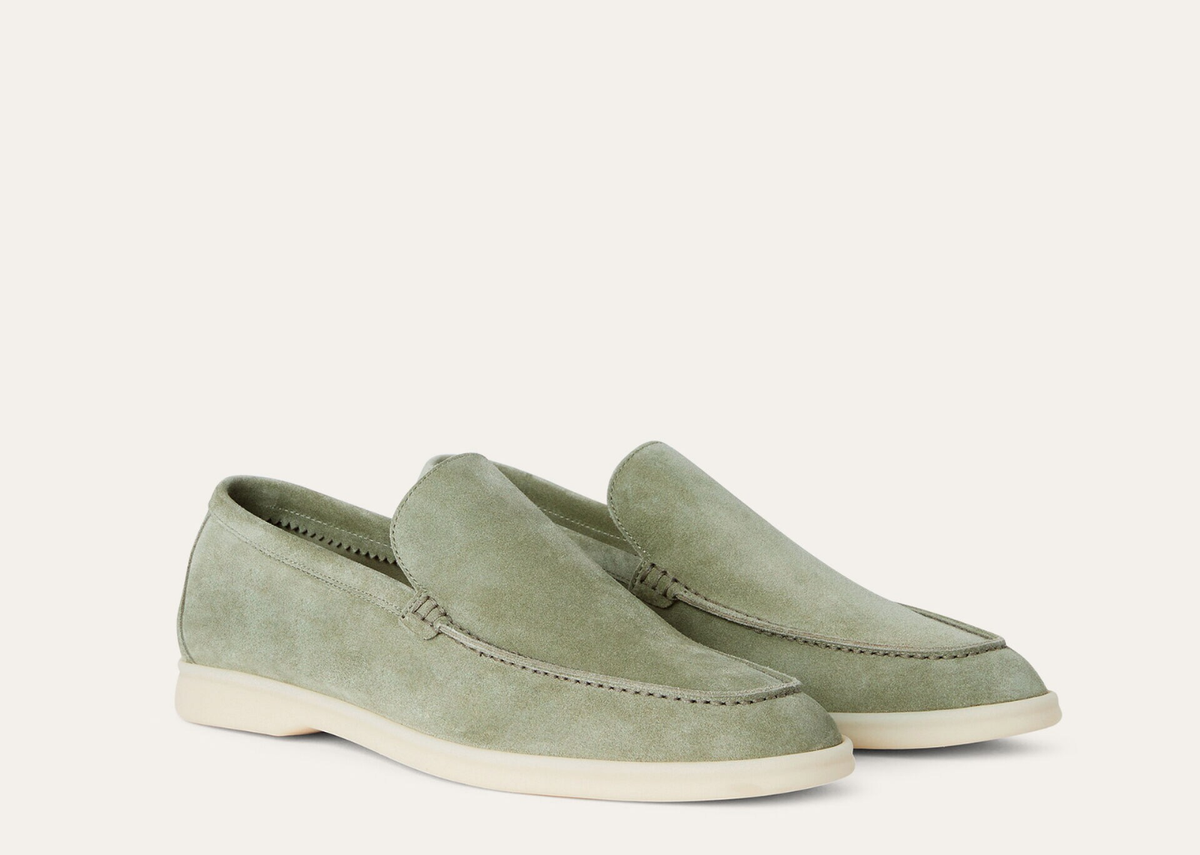 Loro Piana Summer Walk Loafer Suede Powder Tea 2