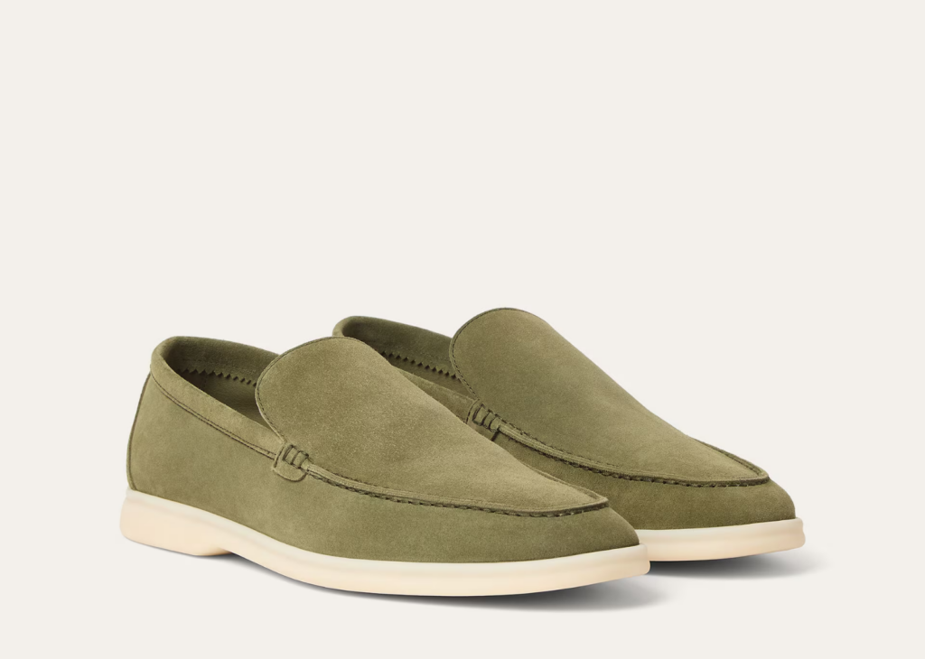 Loro Piana Summer Walk Loafer Suede Verde-Acqua 5