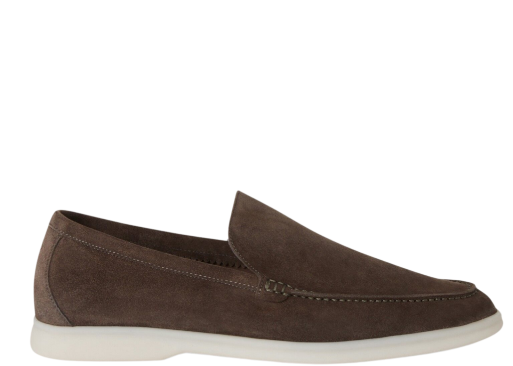 Loro Piana Summer Walk Loafer Suede Warm Gray 4