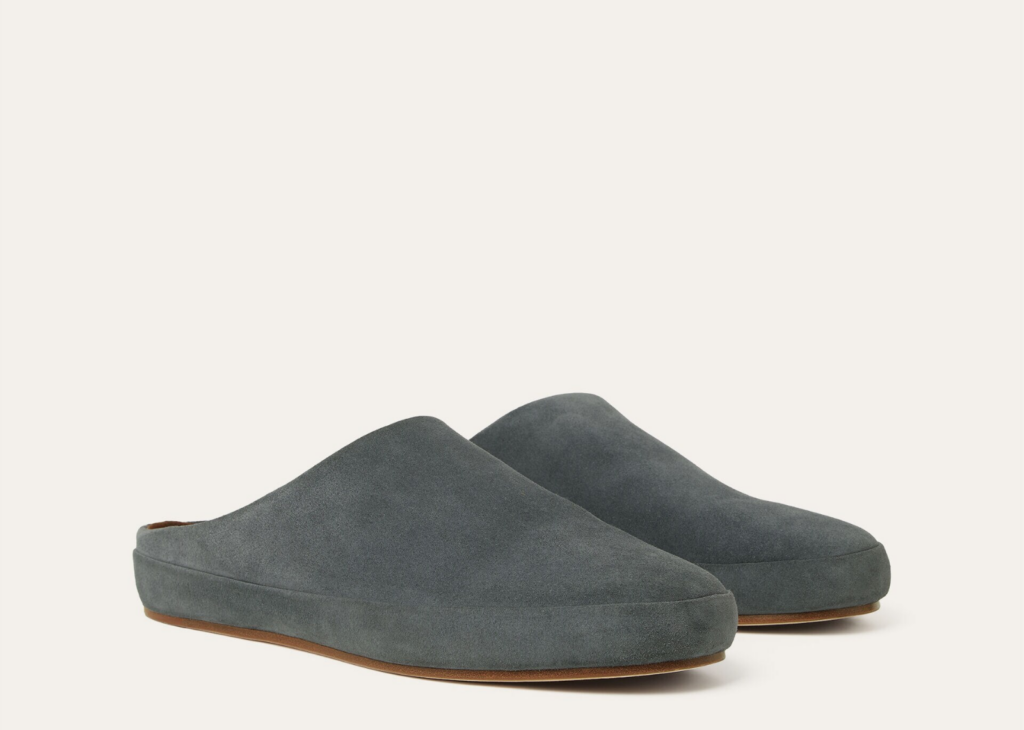 Loro Piana Tomori Walk Mule Suede Bluish Grey 7