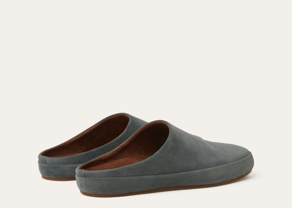 Loro Piana Tomori Walk Mule Suede Bluish Grey 8