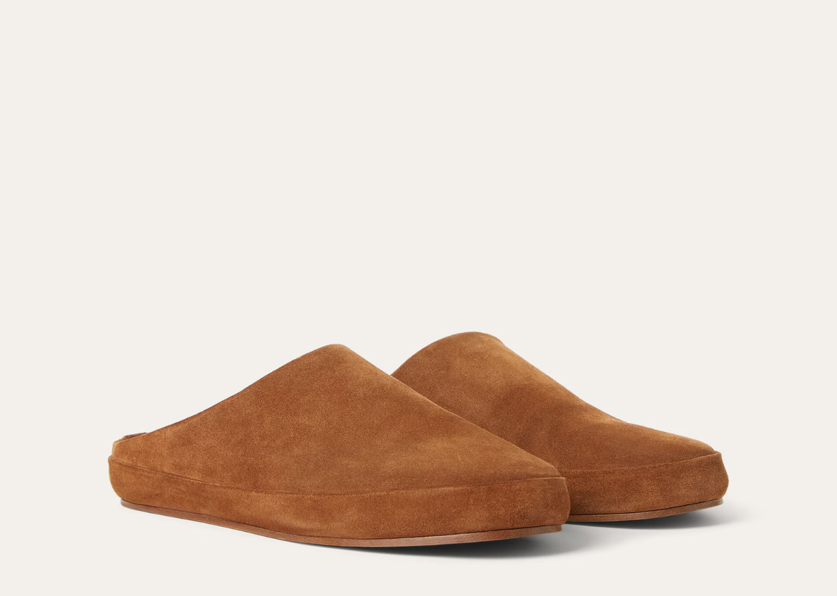 Loro Piana Tomori Walk Mule Suede Brandy 2