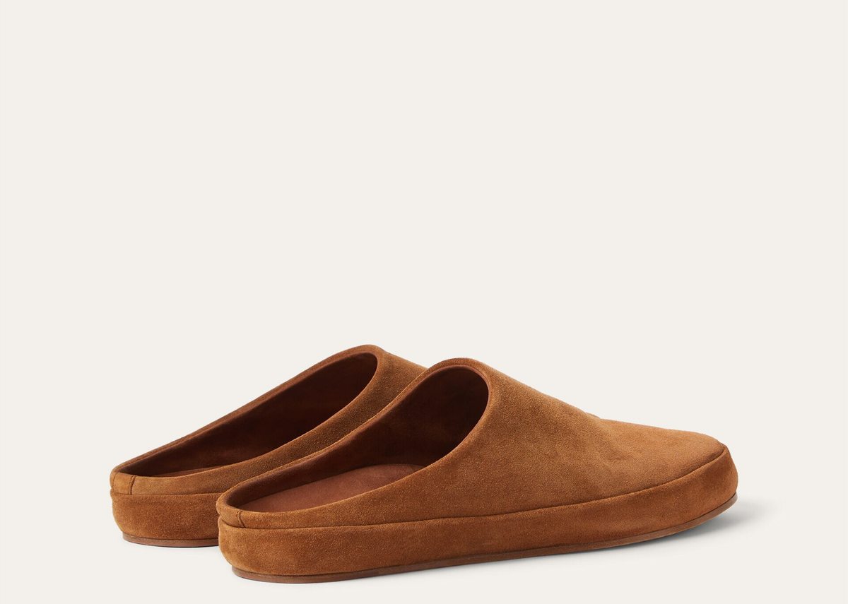 Loro Piana Tomori Walk Mule Suede Brandy 3