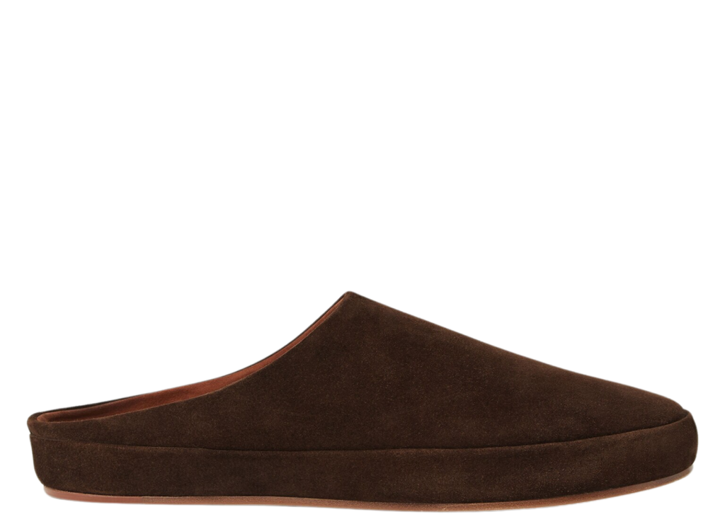Loro Piana Tomori Walk Mule Suede Chocolate 6