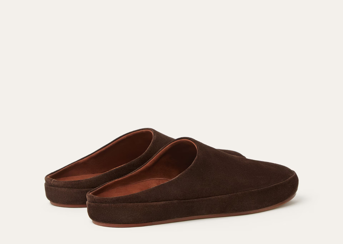 Loro Piana Tomori Walk Mule Suede Chocolate 3