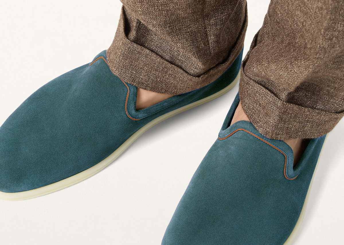 Loro Piana Venice Walk Loafer Suede Atlantic Deep 5