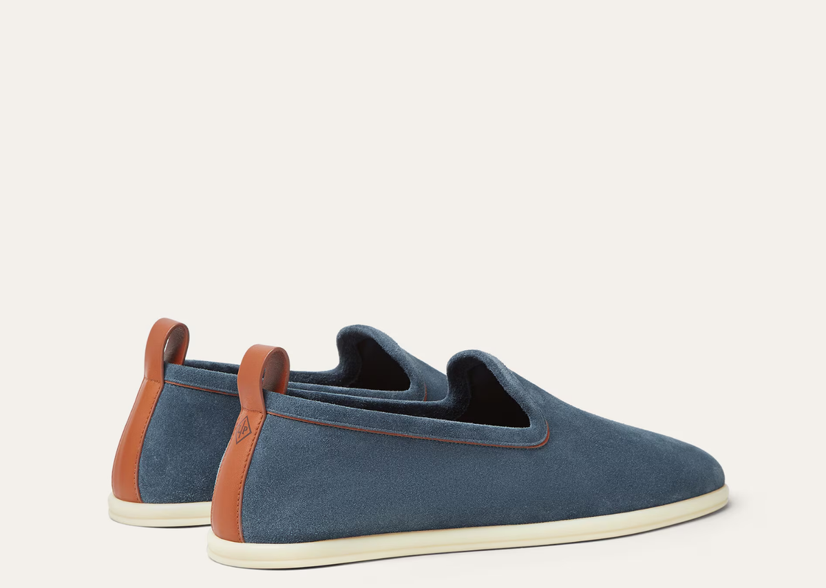 Loro Piana Venice Walk Loafer Suede Black Figs 3