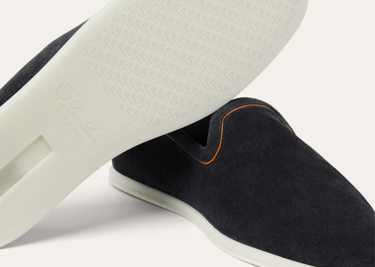 Loro Piana Venice Walk Loafer Suede Blue Navy 4