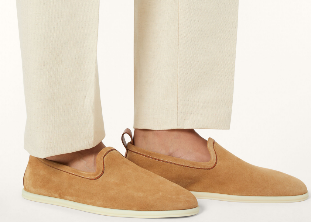 Loro Piana Venice Walk Loafer Suede Classic Camel 10